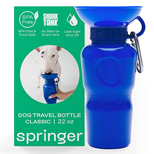 Springer Dog Water Bottle | Travel Water Dispenser for Dogs