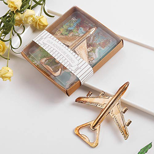 Adventure Begins Airplane Bottle Opener