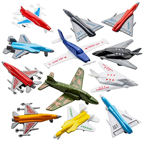 Airplane Toys - 12 Pack Vehicle Aircraft Plane Playset