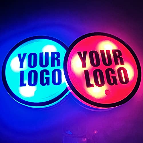 Custom Logo LED Car Cup Holder Light