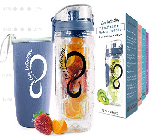 Live Infinitely 32 oz. Fruit Infuser Water Bottles