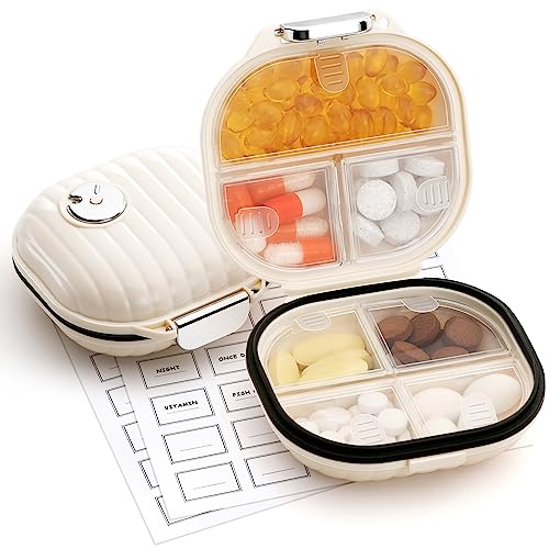 Zannaki Pill Case Portable Weekly Travel Pill Organizer