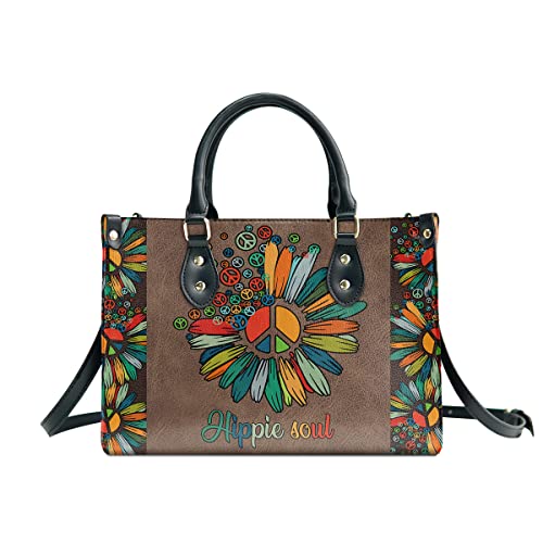 Colorful Hippie Gifts Peace Hippie Purses for Women Colorful Hippie Gifts Peace Hippie Purses for Women