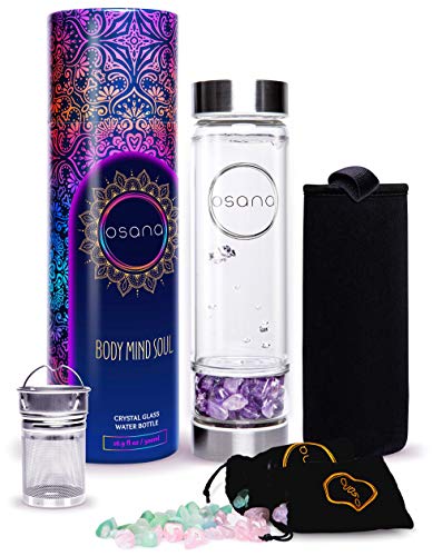 OSANA Crystal Water Bottle with Healing Crystals