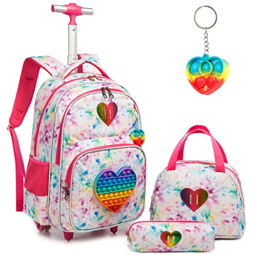 Meetbelify Rolling Backpack for Girls