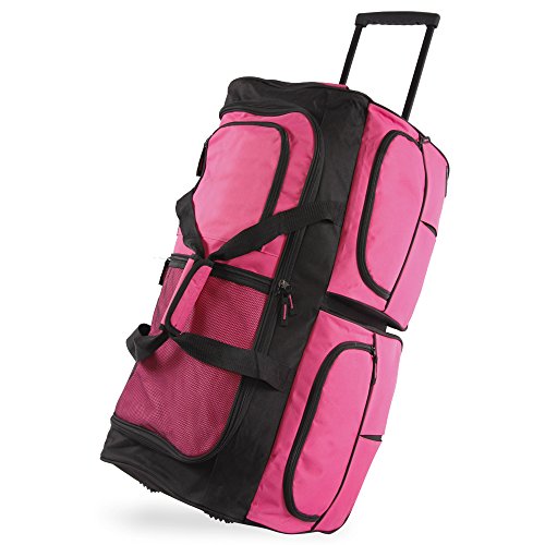 Pink Rolling Duffel Bag