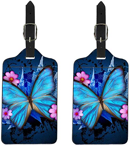 Butterfly Travel Leather Luggage Tags