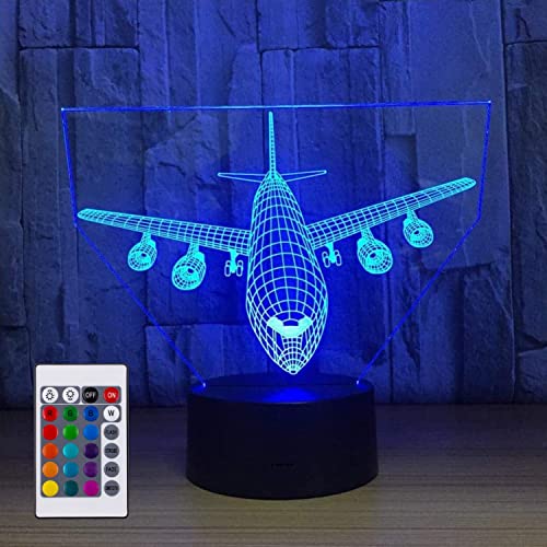 YKLWORLD Airplane Night Light 3D Lamp