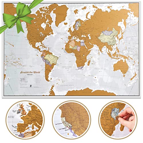 Scratch Off World Map Poster