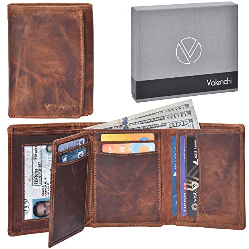 Valenchi RFID Trifold Leather Wallet