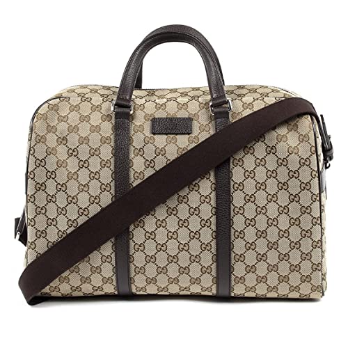 Gucci Duffle Brown Signature Guccissima Travel Luggage