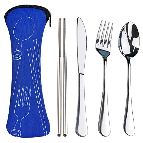 Portable Silverware Set with Case