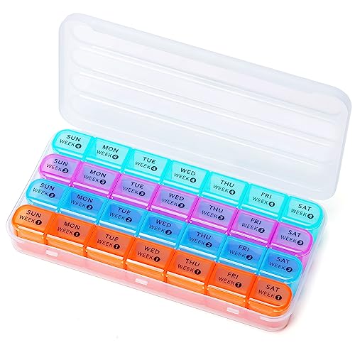 28 Day Monthly Pill Organizer - Large Pill Case
