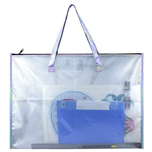 BUSOHA Large Clear Mesh Vinyl Bag