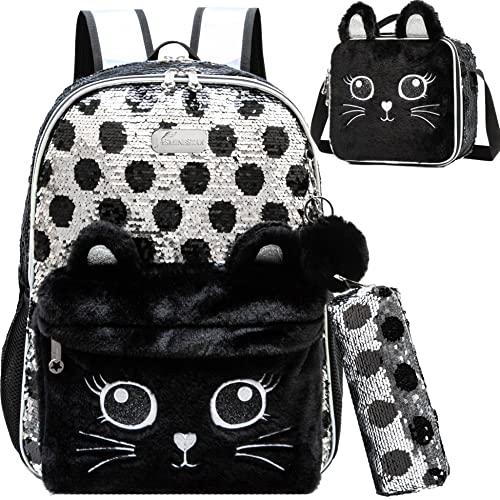 Adorable Cat Backpack Set for Girls
