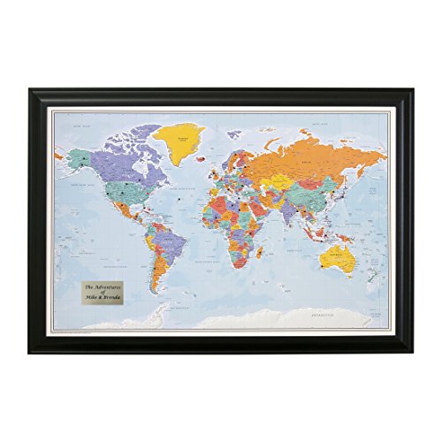 Personalized Push Pin World Travel Map