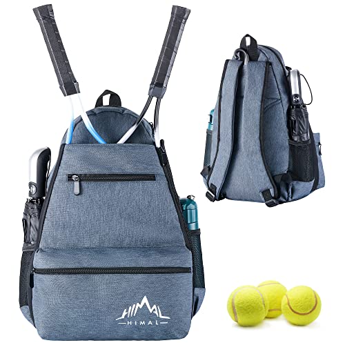 Himal Outdoors Tennis Backpack - Large Storage Holds 2-3 Rackets and Necessities