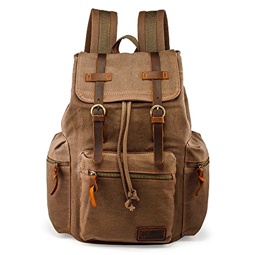 GEARONIC 21L Vintage Canvas Backpack - Spacious and Versatile Travel Accessory