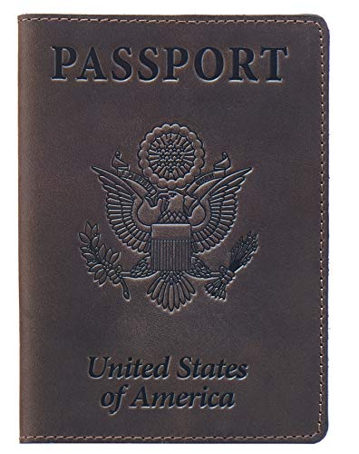 Leather Passport Holder for Men and Women