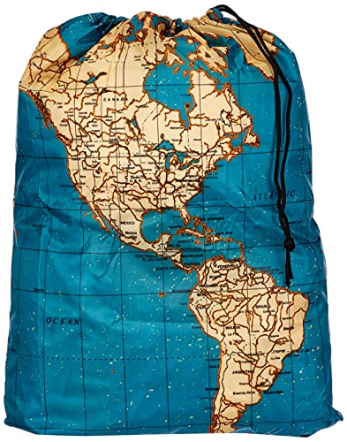 World Map Travel-Size Laundry Bag