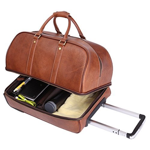 Leathario Leather Luggage Duffle Bag