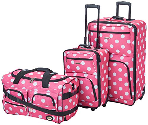 Rockland Vara Softside 3-Piece Upright Luggage Set
