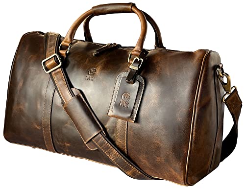 Leather Duffle Bag | Full Grain Leather | TSA Approved Cabin Sized Duffel
