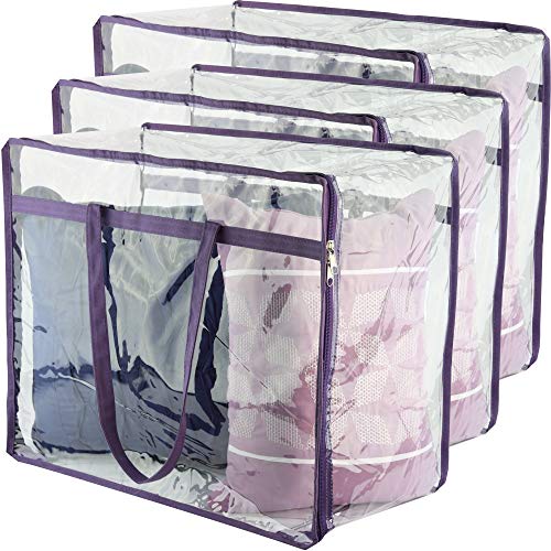 Clear Zippered Storage Bags (3-Pack) - Organize Your Space