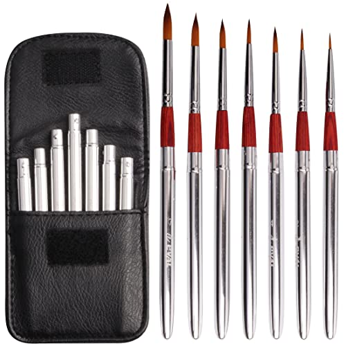 YIHUALE Travel Watercolor Brushes, 7pcs Portable Artist Painting Set