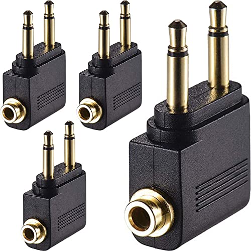 Warmstor Airplane Headphones Adapter (4 Pack)