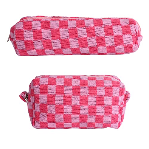 LYDZTION Makeup Bag & Pencil Case Organizer, Rose Red