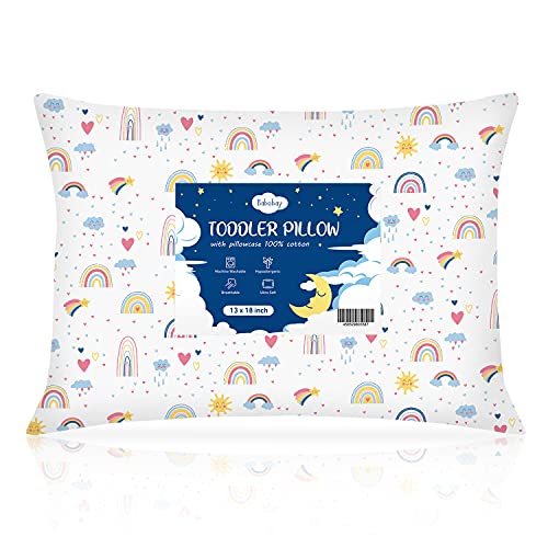 Soft Baby Pillow for Toddlers with Cute Rainbow Design