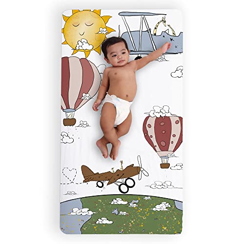 51J5z3y7qZL. SL500  - 11 Amazing Airplane Crib Sheets for 2023