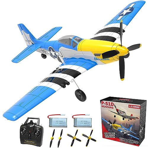 LEAMBE RC Plane - Ready to Fly Upgrade P51 Mustang RC Airplane