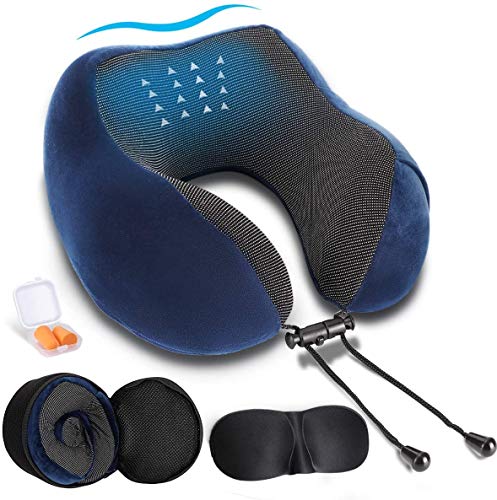 Memory Foam Travel Pillow with Neck Support