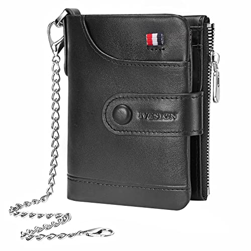 IVESIGN Leather Chain Wallet for Men
