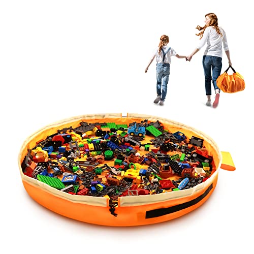 Lego Play Mat Bag - Duplo Toy Organizer Storage Bag