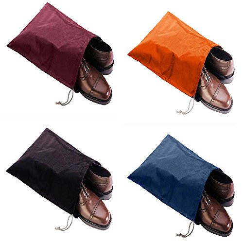 Waterproof Nylon Shoe Bags- Set of 4