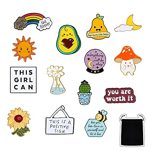 Motivational Enamel Pins Set