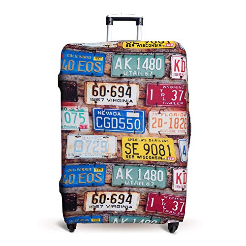 License Plates Luggage Cover