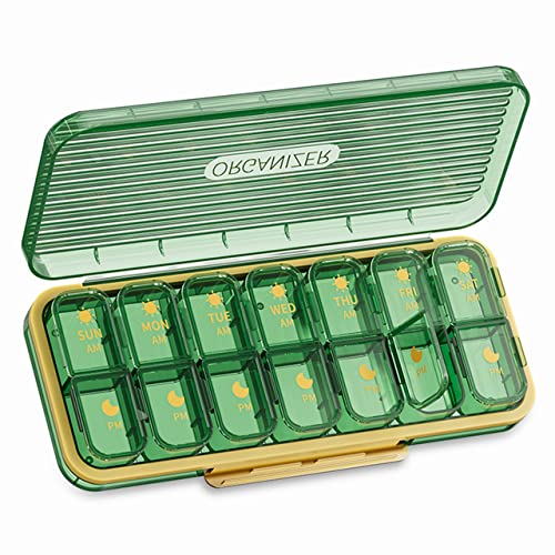 OFIDUS 14 Cells Pill Organizer - Moistureproof Daily Cute Pill Box