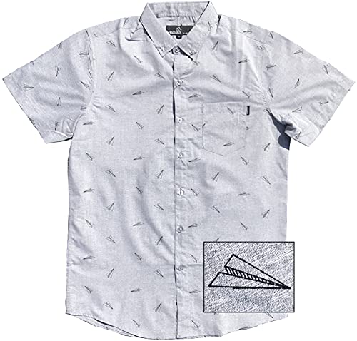 Molokai Paper Airplanes Novelty Shirt (Grey, XL)