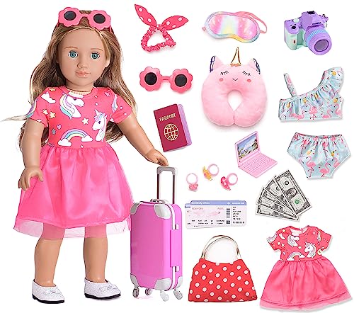 Sweet Dolly Doll Travel Luggage Case Play Set