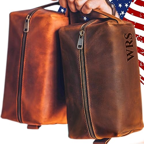 Personalized Leather Dopp Kit For Men