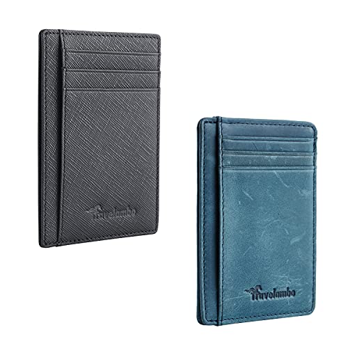 Travelambo Leather Slim Wallet - Compact and Secure
