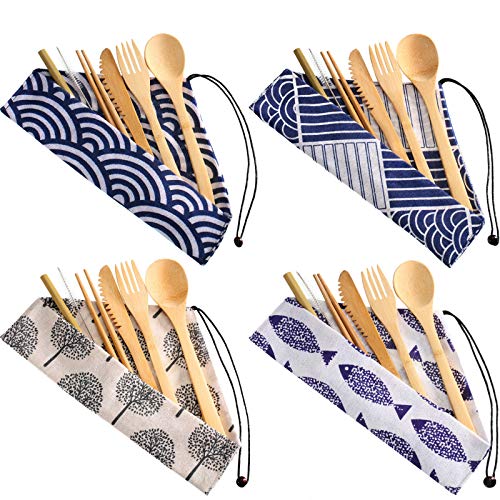 Eco-Friendly Bamboo Utensils Set for Travel and Picnics