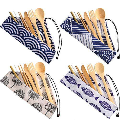 Eco-Friendly Bamboo Utensils Set for Travel and Picnics