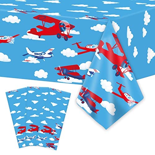 Wiooffen Airplane Party Tablecloth