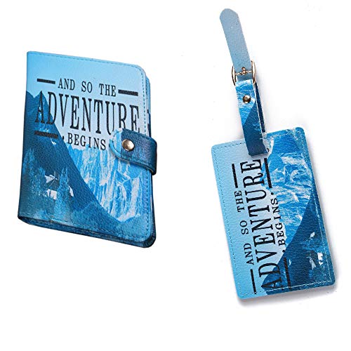 Passport Cover & Luggage Tag Travel Wallet Set