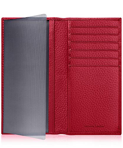 Leather Checkbook Cover for Women & Men